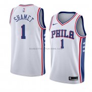 Maillot Philadelphia 76ers Landry Shamet Association 2018 Blanc