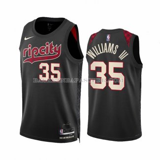 Maillot Portland Trail Blazers Robert Williams III NO 35 Ville 2023-24 Noir