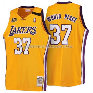 Maillot Retro 1999-00 Los Angeles Lakers World-Peace Jaune