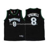 Maillot Retro Minnesota Timberwolves Sprewell Noir