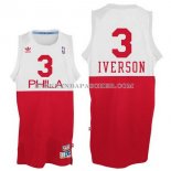 Maillot Retro Philadelphia 76ers Iverson Blanc Rouge