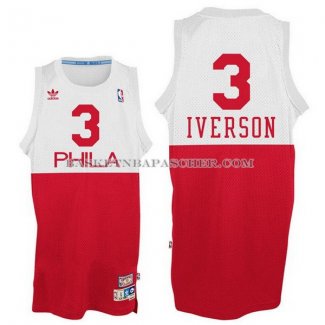 Maillot Retro Philadelphia 76ers Iverson Blanc Rouge