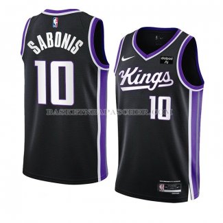 Maillot Sacramento Kings Domantas Sabonis NO 10 Icon 2023-24 Noir