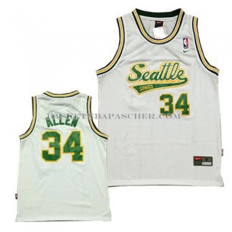 Maillot Seattle Supersonics Allen Blanc