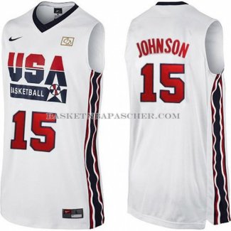 Maillot USA 1992 Johnson Blanc