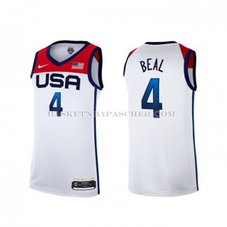 Maillot USA 2021 Bradley Beal No 4 Blanc