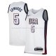 Maillot USA 2024 Anthony Edwards NO 5 Blanc