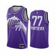 Maillot Utah Jazz Omer Yurtseven NO 77 Ville 2023-24 Volet