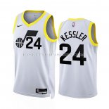 Maillot Utah Jazz Walker Kessler NO 24 Association 2022-23 Blanc