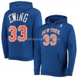 Veste a Capuche New York Knicks Patrick Ewing Bleu