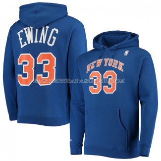 Veste a Capuche New York Knicks Patrick Ewing Bleu