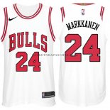 Maillot Authentique Chicago Bulls Markkanen 2017-18 Blanc