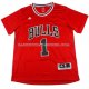 Maillot Authentique Manche Courte Chicago Bulls Rose Rouge