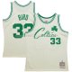 Maillot Boston Celtics Larry Bird NO 33 Mitchell & Ness Chainstitch Creme