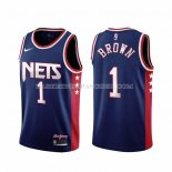 Maillot Brooklyn Nets Bruce Brown NO 1 Ville 2021-22 Bleu Maillot Brooklyn Nets Bruce Brown NO 1 Ville 2021-22 Bleu