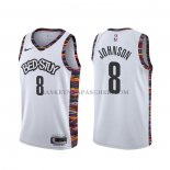 Maillot Brooklyn Nets Tyler Johnson Ville 2020 Blanc Maillot Brooklyn Nets Tyler Johnson Ville 2020 Blanc
