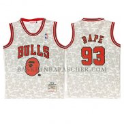 Maillot Chicago Bulls Bape Mitchell & Ness 1997-98 Gris
