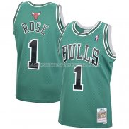 Maillot Chicago Bulls Derrick Rose NO 1 Mitchel & Ness 2008-09 Vert