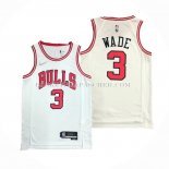 Maillot Chicago Bulls Dwyane Wade NO 3 Association 2021 Blanc