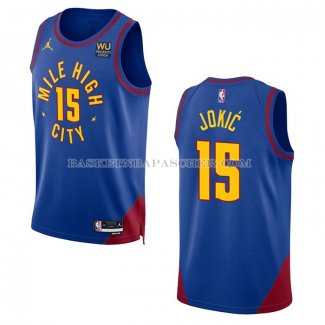 Maillot Denver Nuggets Nikola Jokic NO 15 Statement 2022-23 Bleu