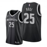 Maillot Detroit Pistons Derrick Rose Ville Noir Maillot Detroit Pistons Derrick Rose Ville Noir