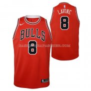 Maillot Enfant Chicago Bulls Zach Lavine NO 8 Icon Rouge