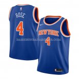 Maillot Enfant New York Knicks Derrick Rose NO 4 Icon Bleu