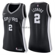Maillot Femme San Antonio Spurs Kawhi Leonard Icon 2017-18 Noir