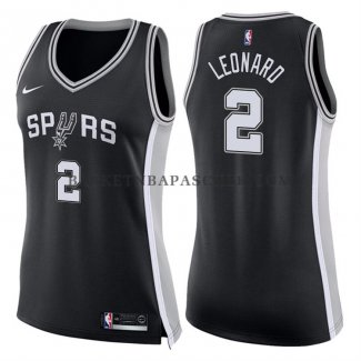 Maillot Femme San Antonio Spurs Kawhi Leonard Icon 2017-18 Noir