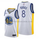 Maillot Golden State Warriors Alec Burks Association Blanc