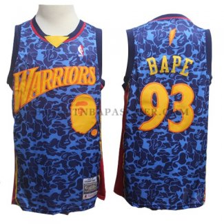 Maillot Golden State Warriors Bape Bleu HardwoodClassics