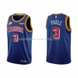 Maillot Golden State Warriors Jordan Poole NO 3 75th Anniversary Bleu