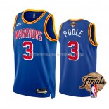 Maillot Golden State Warriors Jordan Poole NO 3 Classic 2022 NBA Finals Bleu