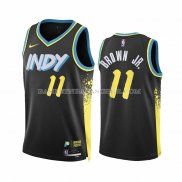 Maillot Indiana Pacers Bruce Brown JR. NO 11 Ville 2023-24 Noir