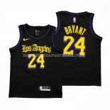 Maillot Los Angeles Lakers Kobe Bryant NO 24 Ville 2019-20 Noir Maillot Los Angeles Lakers Kobe Bryant NO 24 Ville 2019-20 Noir