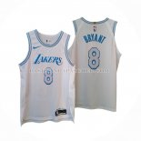 Maillot Los Angeles Lakers Kobe Bryant NO 8 Ville Authentique 2020-21 Blanc
