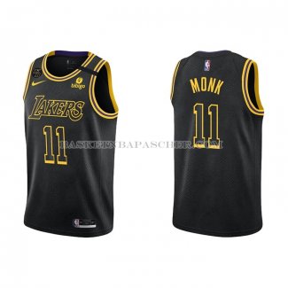 Maillot Los Angeles Lakers Malik Monk NO 11 Mamba 2021-22 Noir
