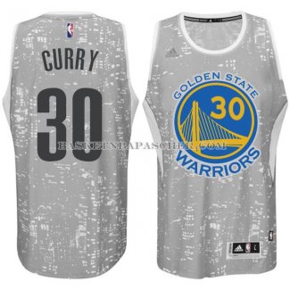 Maillot Lumieres de la ville Golden State Warriors Curry Gris