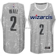 Maillot Lumieres de la ville Washington Wizards Wall Gris