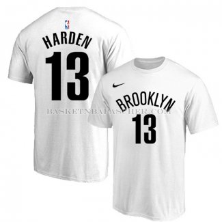 Maillot Manche Courte Brooklyn Nets James Harden Blanc