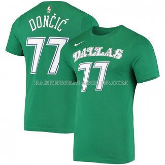 Maillot Manche Courte Dallas Mavericks Luka Doncic Hardwood Classics Vert