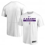 Maillot Manche Courte Los Angeles Lakers Practice Performance 2022-23 Blanc