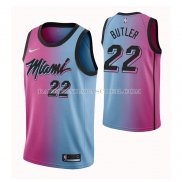 Maillot Miami Heat Jimmy Butler Ville 2020-21 Bleu Rosa