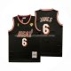 Maillot Miami Heat LeBron James NO 6 Mitchell & Ness 2010-11 Noir