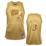 Maillot Philadelphia 76ers Allen Iverson Mitchell Ness 2000-01 Or Maillot Philadelphia 76ers Allen Iverson Mitchell Ness 2000-01 Or