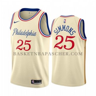 Maillot Philadelphia 76ers Ben Simmons Ville 2019-20 Cream