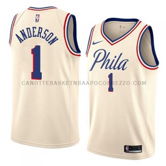 Maillot Philadelphia 76ers Justin Anderson Ciudad 2018 Crema