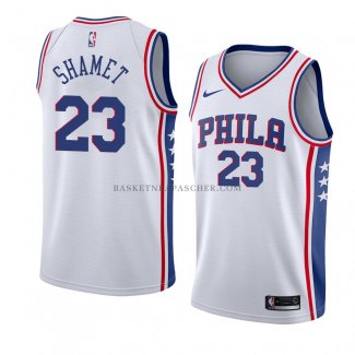 Maillot Philadelphia 76ers Landry Shamet Association 2017-18 Bla