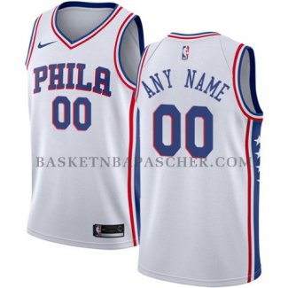 Maillot Philadelphia 76ers Personnalise 2017-18 Blanc