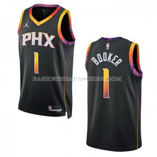 Maillot Phoenix Suns Devin Booker NO 1 Statement 2022-23 Noir